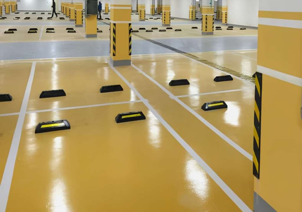 Otopark zeminleri epoksi ile kaplanıyor