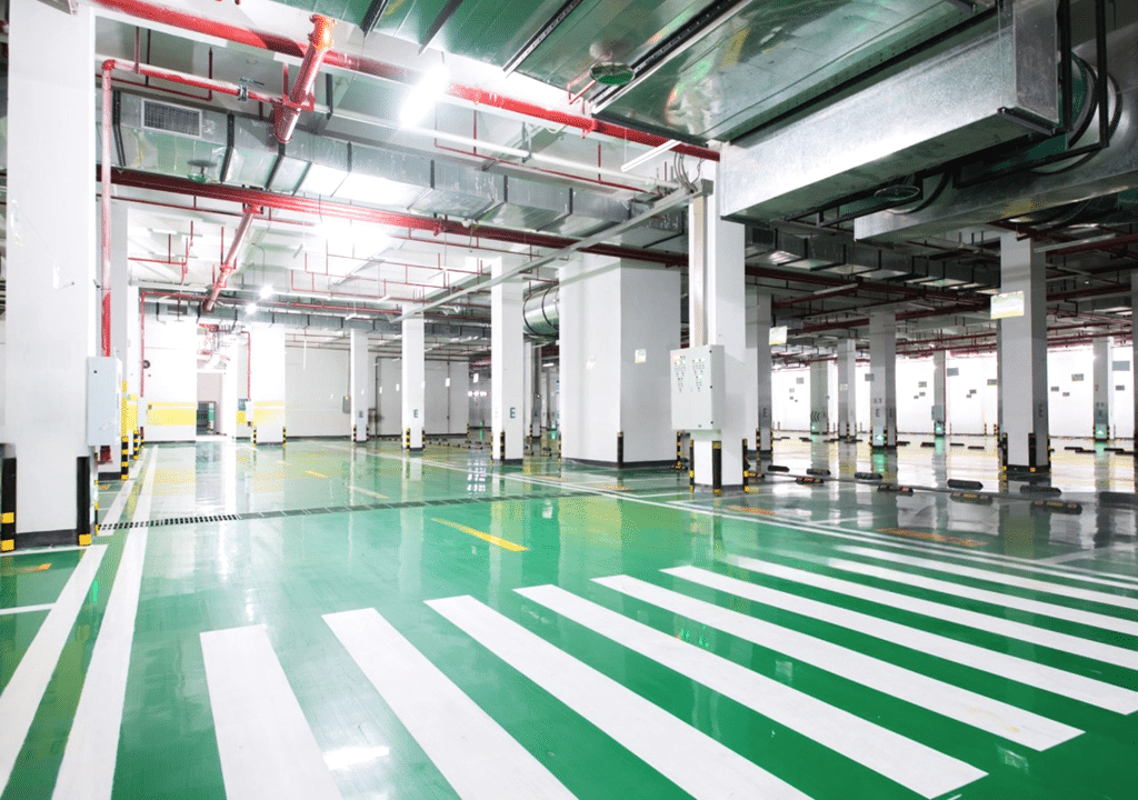 Otopark epoksi boya uygulaması